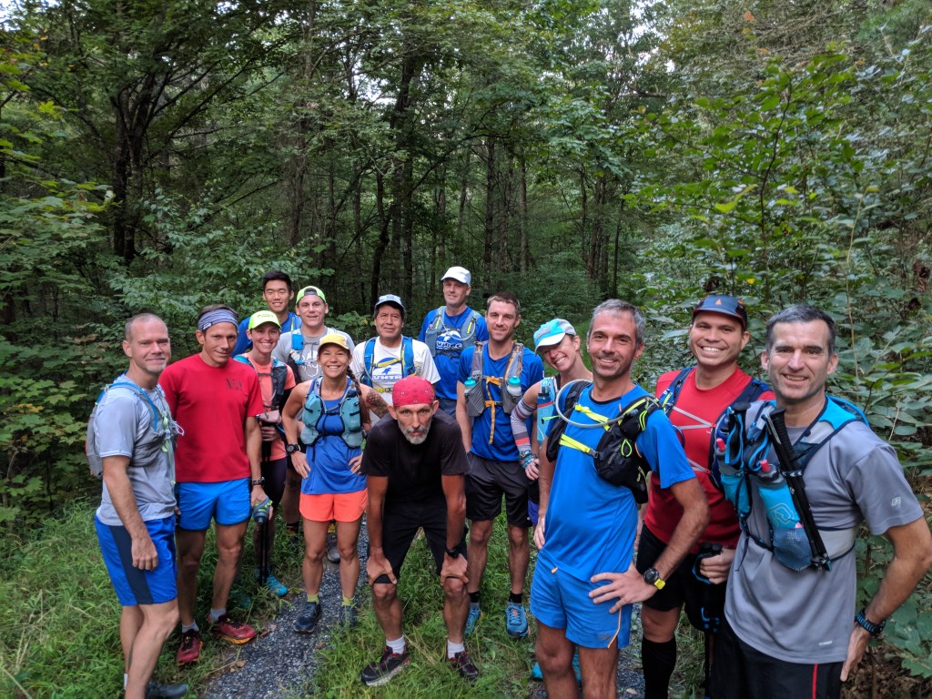Group training run on the Grindstone course, 2018